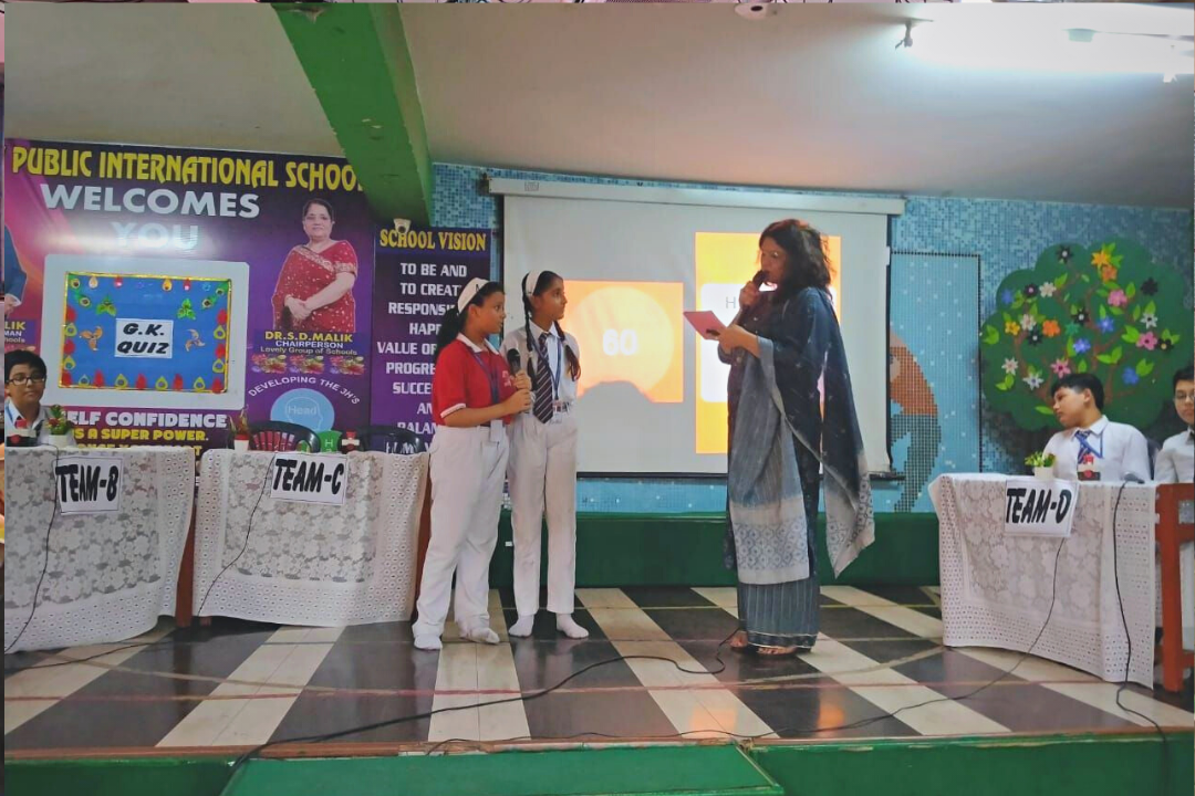 A woman hosting the show